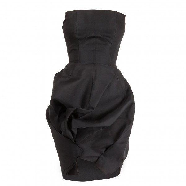 Victoria Beckham Twist Drape Corset Cocktail Dress