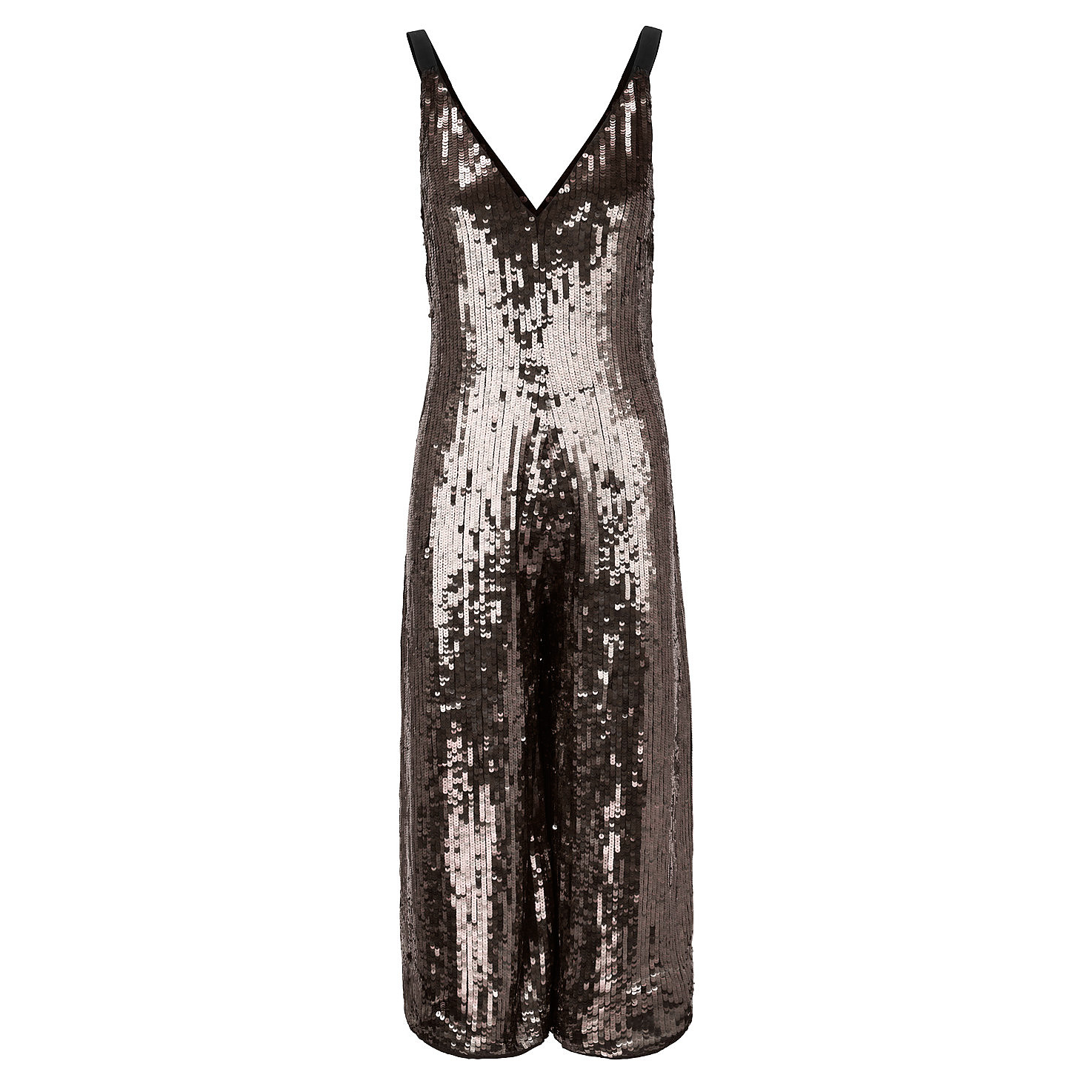 RaeVynn Odette Jumpsuit In Chocolate Sequins