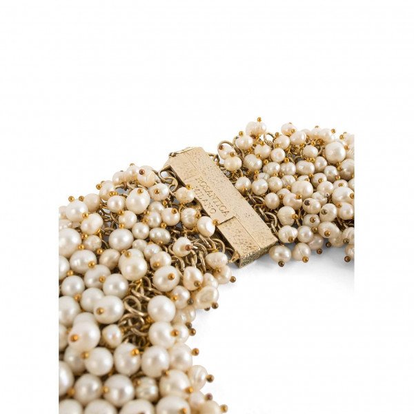 Rosantica Pearl and Chain Collar Necklace
