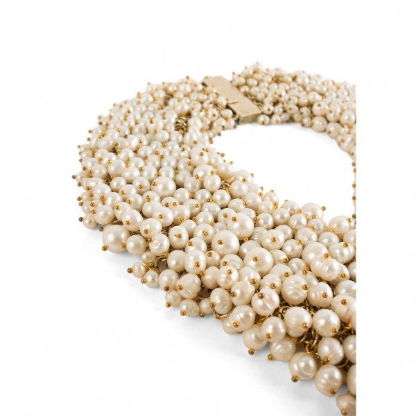 Rosantica Pearl and Chain Collar Necklace
