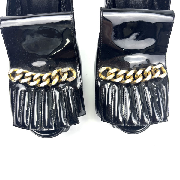 Saint Laurent Platform Heels with Gold Chain