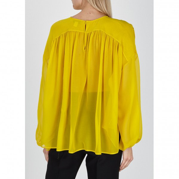 Giambattista Valli Sheer Silk-Chiffon Blouse