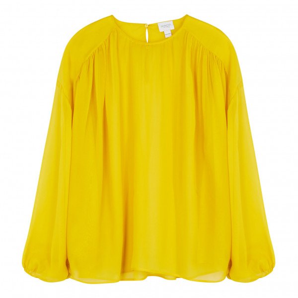 Giambattista Valli Sheer Silk-Chiffon Blouse