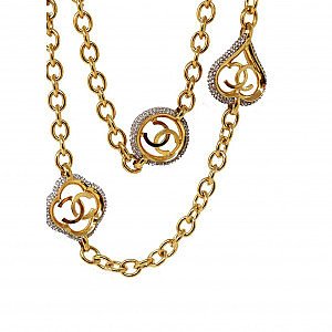 Rent Buy CHANEL Long Gold Necklace