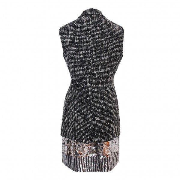 Dior Tweed Sequinned Waistcoat And Skirt Co-ord