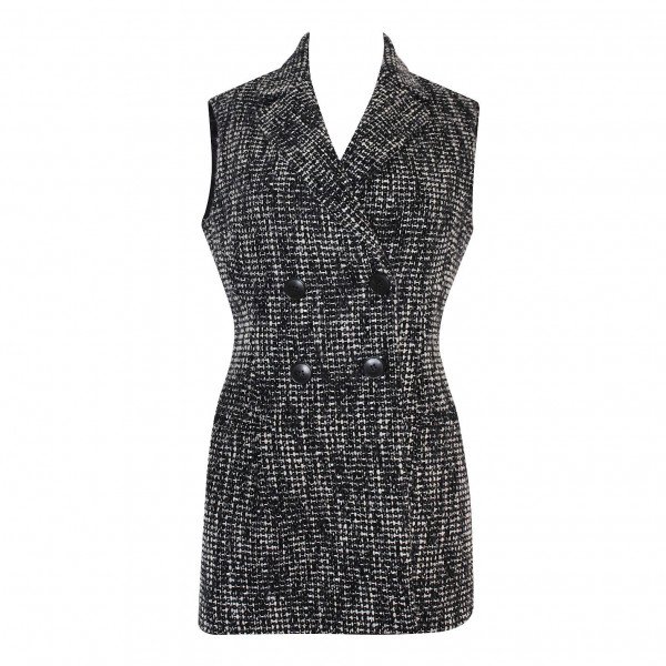 Dior Tweed Sequinned Waistcoat And Skirt Co-ord