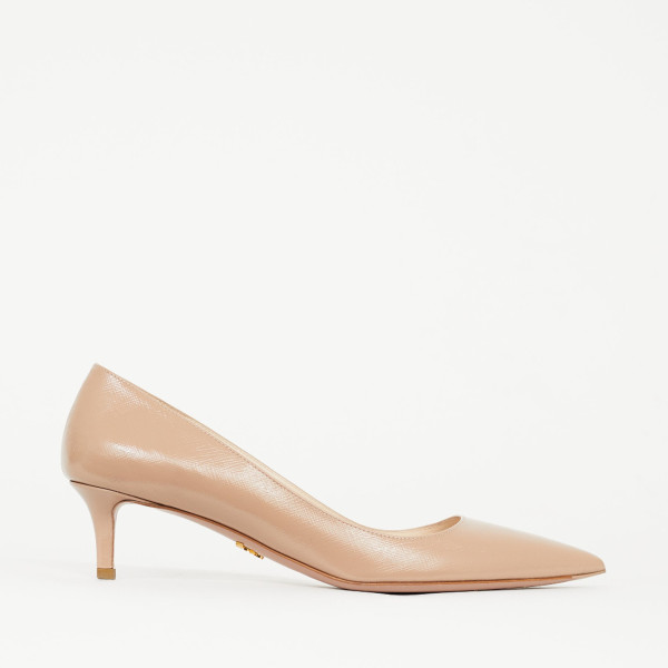 Prada kitten clearance heel pumps