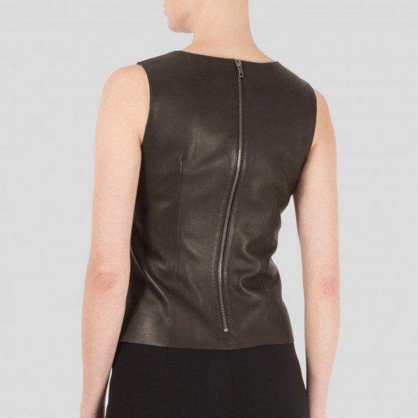 Joseph Sleeveless Leather Top