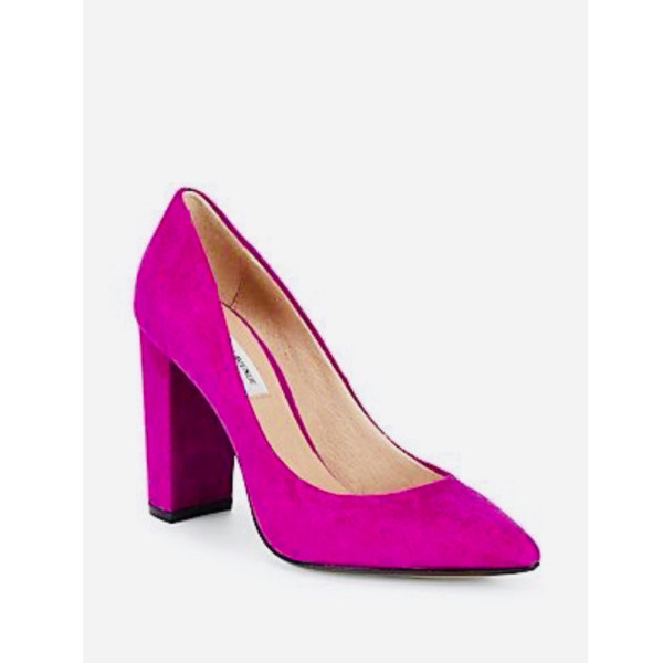 Saks Fifth Avenue Magenta Suede Pumps