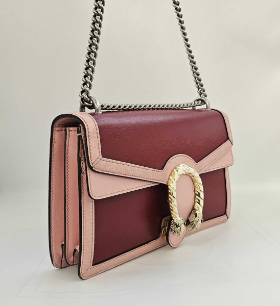 Gucci Dionysus Small Shoulder Bag in Red and Pink