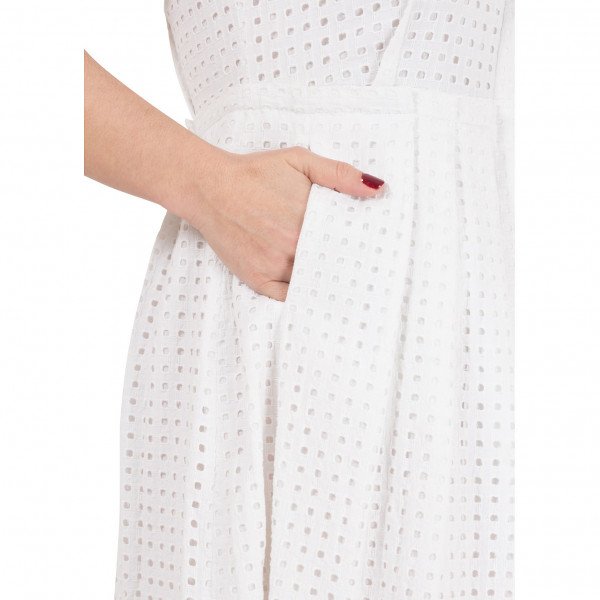 freda Sleeveless Laser Cut Dress