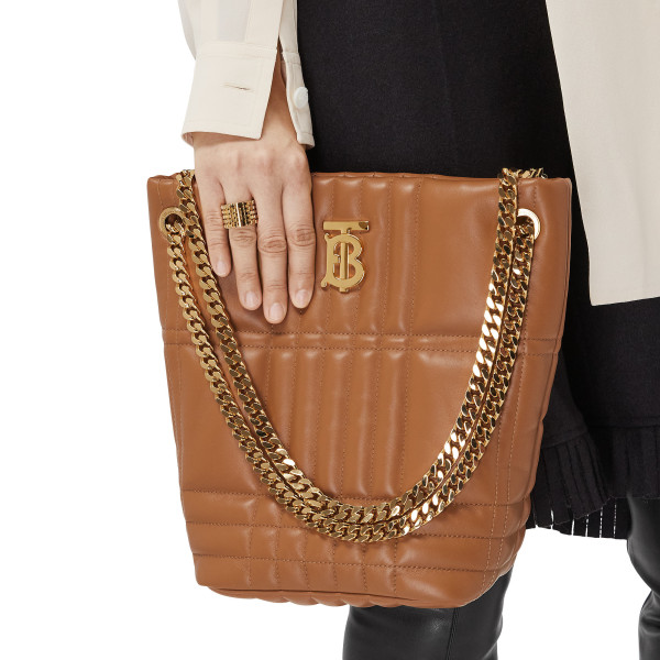 Burberry Quilted Leather Small Lola Bucket Bag