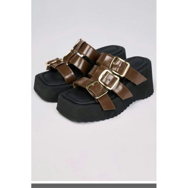 Maison Margiela MM6 Buckle Wedge Sandals