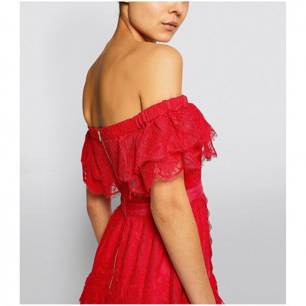 Self-Portrait Lace Off-The-Shoulder Maxi Dress
