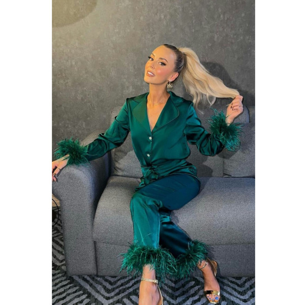 Nadine Merabi Darcie Emerald Green Pyjamas