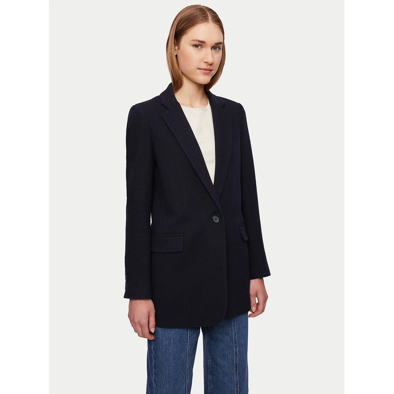 Jigsaw Relaxed Herringbone Blazer