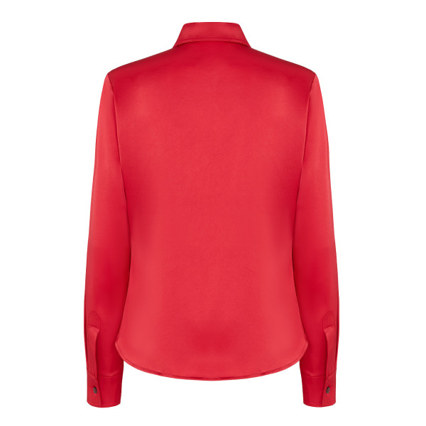 Serena Bute The New Serena Shirt - Lipstick Red Plant Based Satin