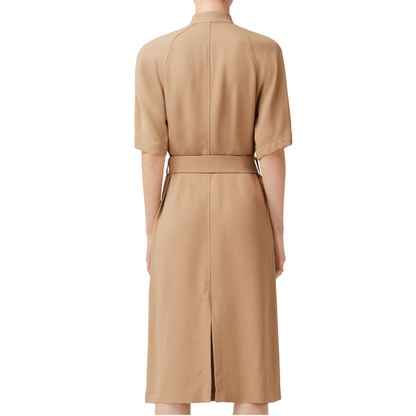 Burberry Short-Sleeve Viscose Cady Trench Dress