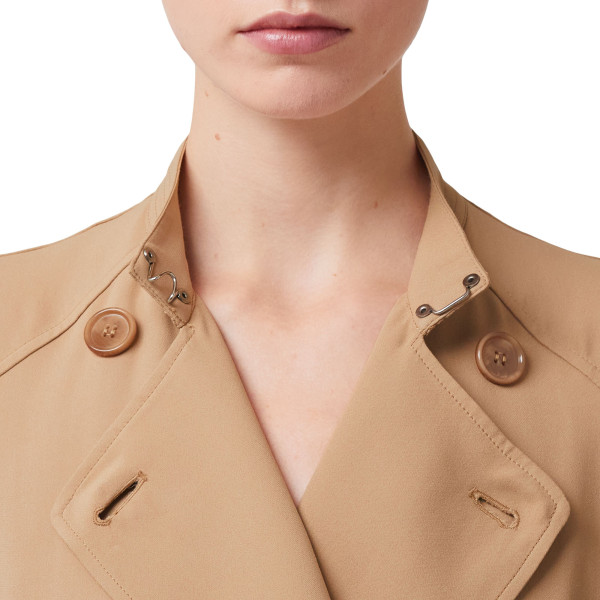 Burberry Short-Sleeve Viscose Cady Trench Dress