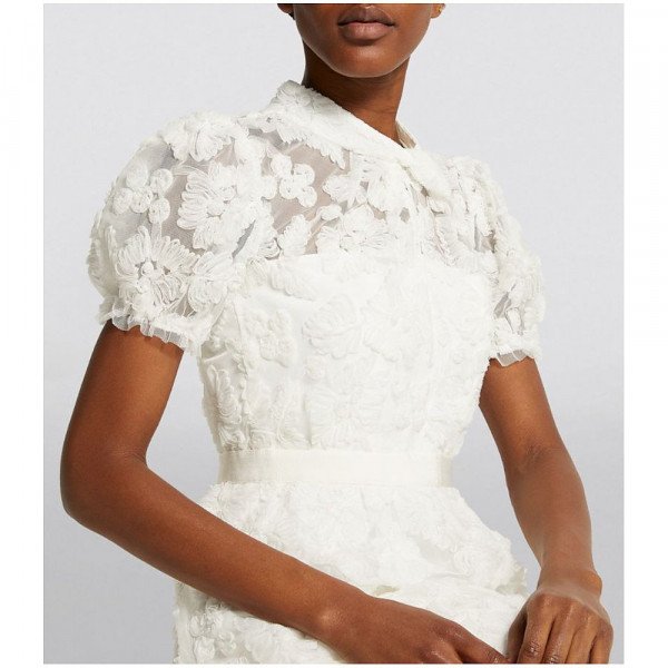 Self-Portrait Bridal Embroidered Lace Maxi Dress