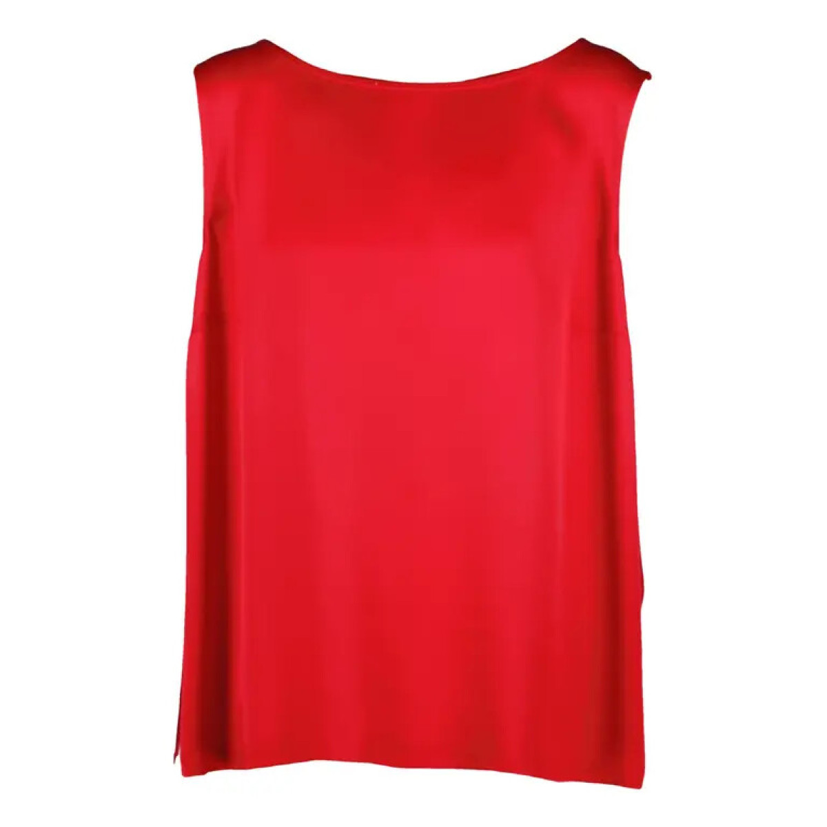 CHANEL Chanel Red Silk Top