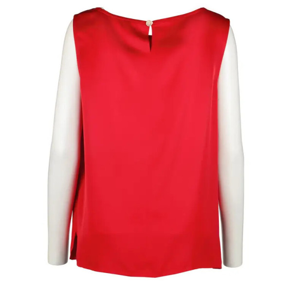 CHANEL Chanel Red Silk Top