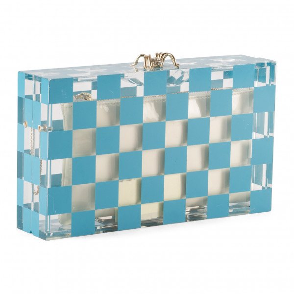 Charlotte Olympia Pandora Squared Perspex Clutch