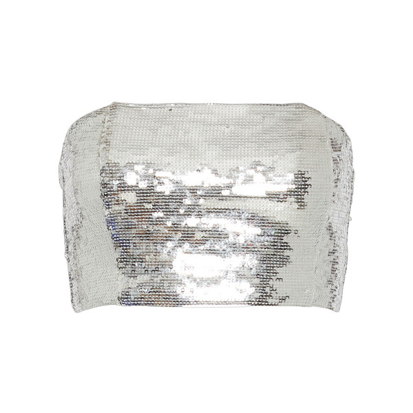 Karen Millen Sequinned Bandeau Woven Top