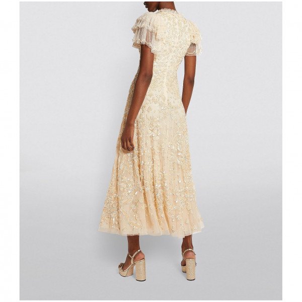 Needle & Thread Embellished Shirley Ribbon Midi Dress