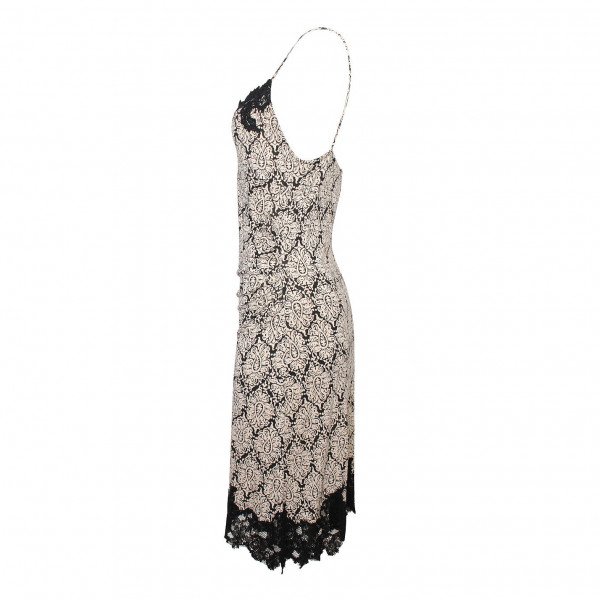 Diane von Furstenberg Silk Lace-Trimmed Mini Dress