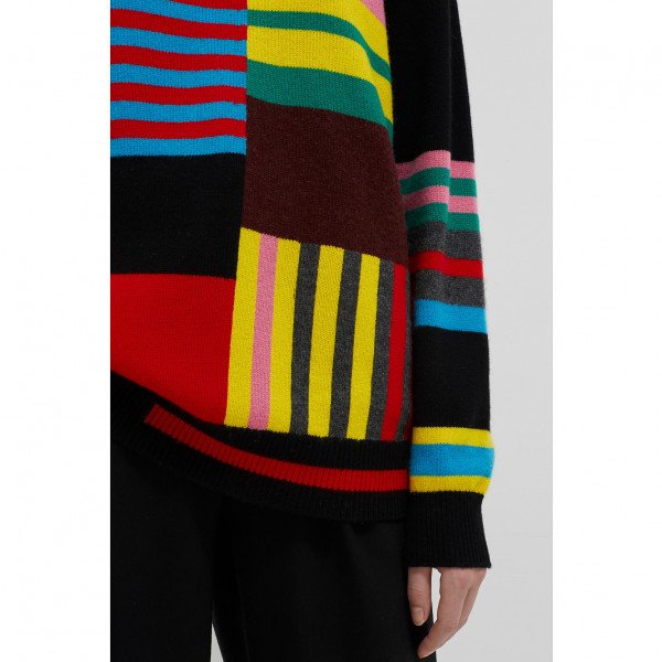 Chinti and Parker Multicolour Eccentric Wool-Cashmere Sweater