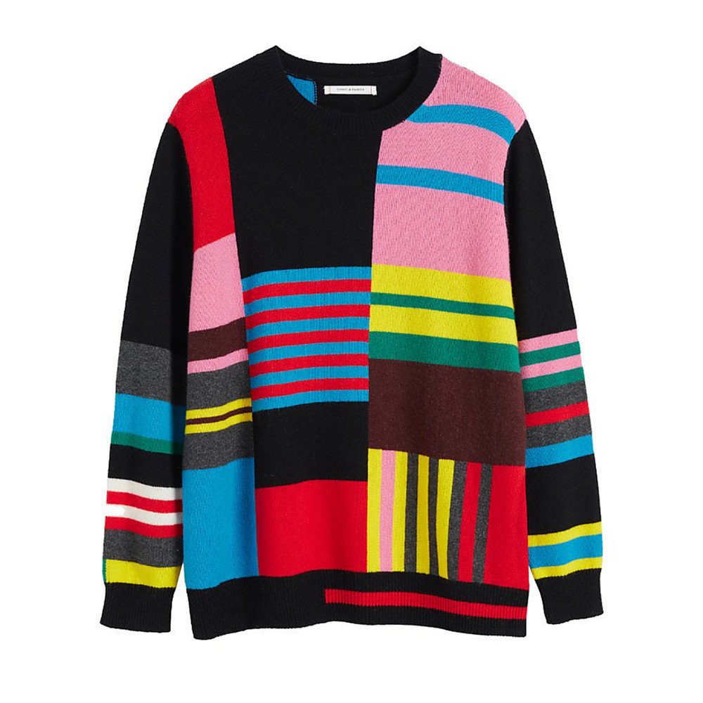Chinti and Parker Multicolour Eccentric Wool-Cashmere Sweater