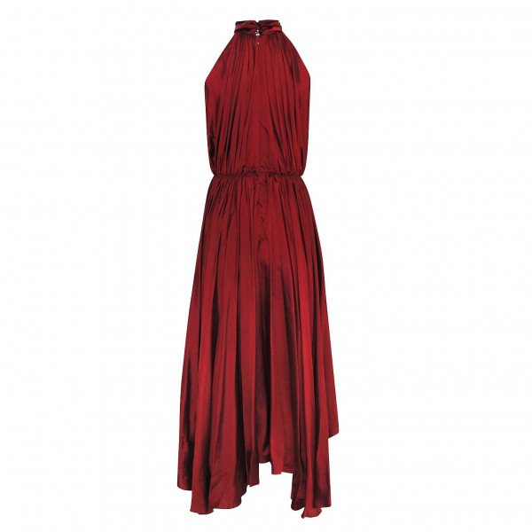 Dennis Basso Halter Neck Silk Dress