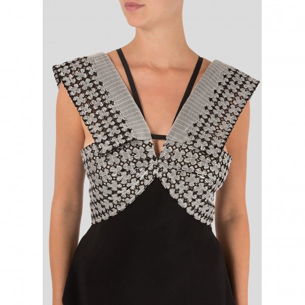 Roland Mouret Contrast Embroidered Top