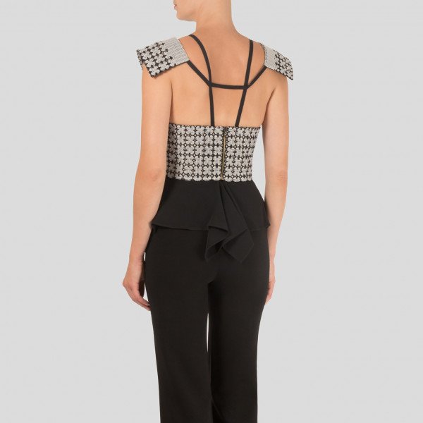 Roland Mouret Contrast Embroidered Top