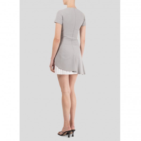 Victoria Beckham Short Sleeve Pleated Mini Dress