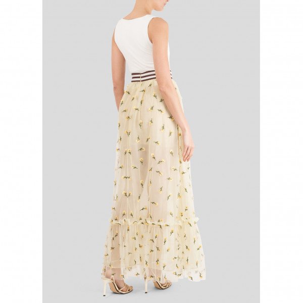 Ganni Bliss Embellished Tulle Maxi Skirt