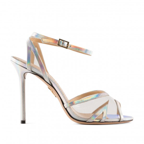 Iridescent 2024 heeled sandals