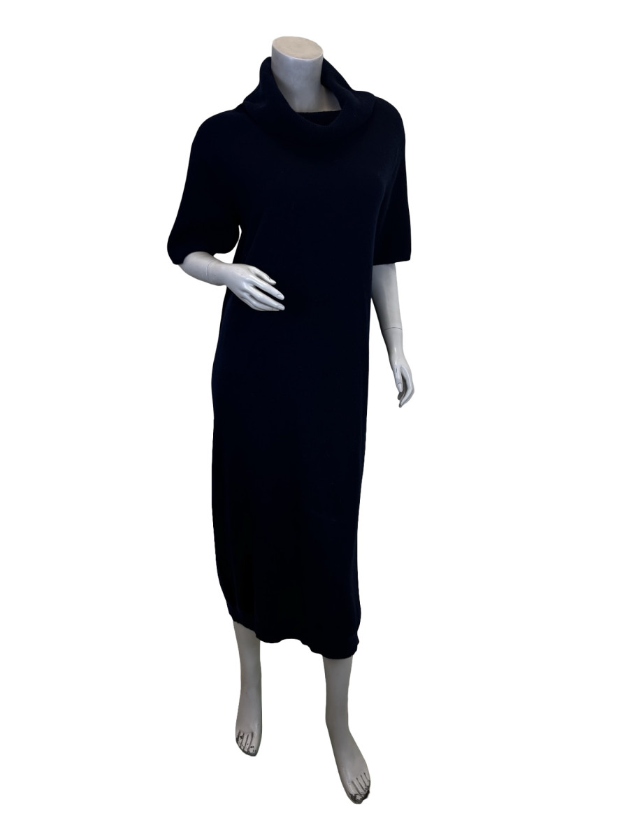 Max Mara Turtleneck Knit Dress - Blue