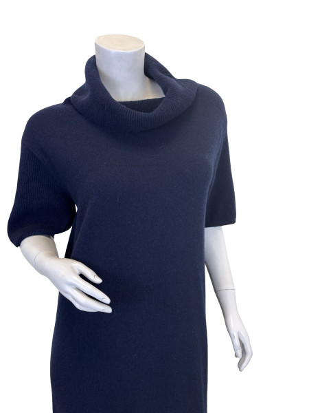 Max Mara Turtleneck Knit Dress - Blue