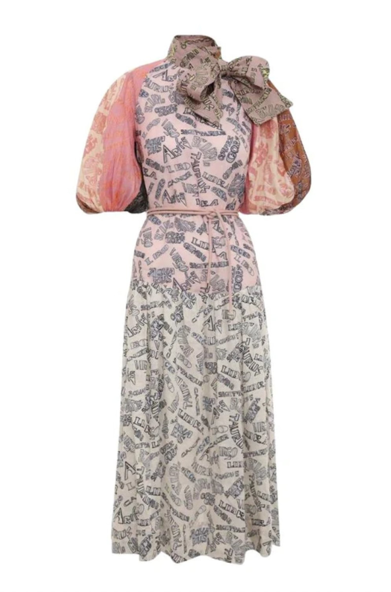 ZIMMERMANN Zodiac Tie Neck Dress