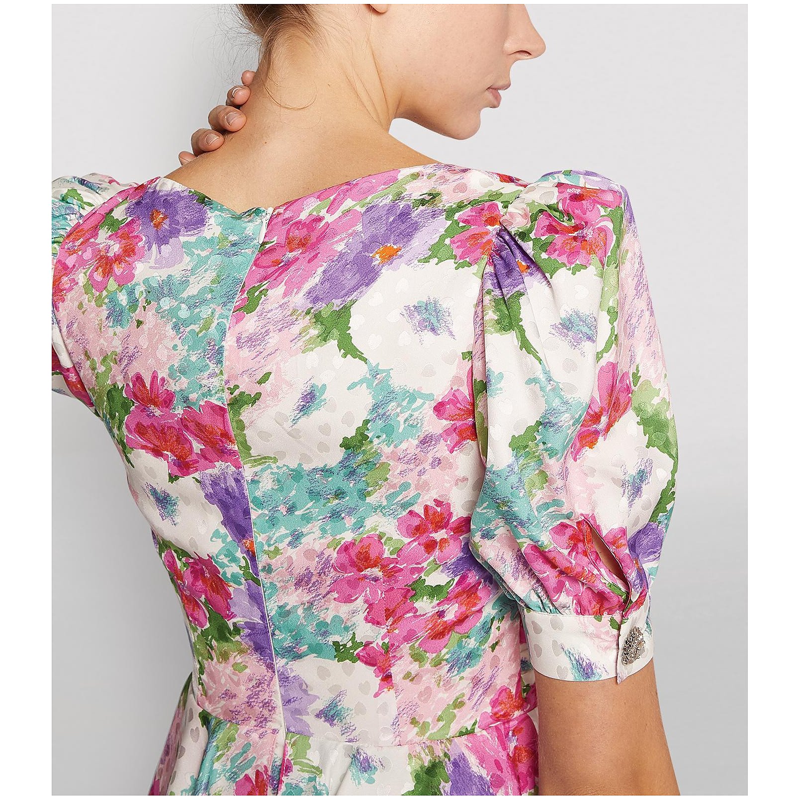 Alessandra Rich Floral Midi Dress