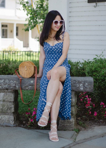 Reformation Juliette polka dot dress