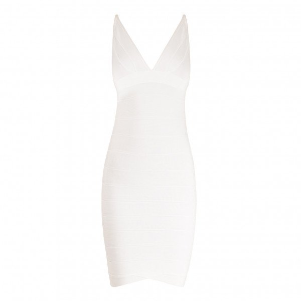 Herve leger white bandage dress hotsell