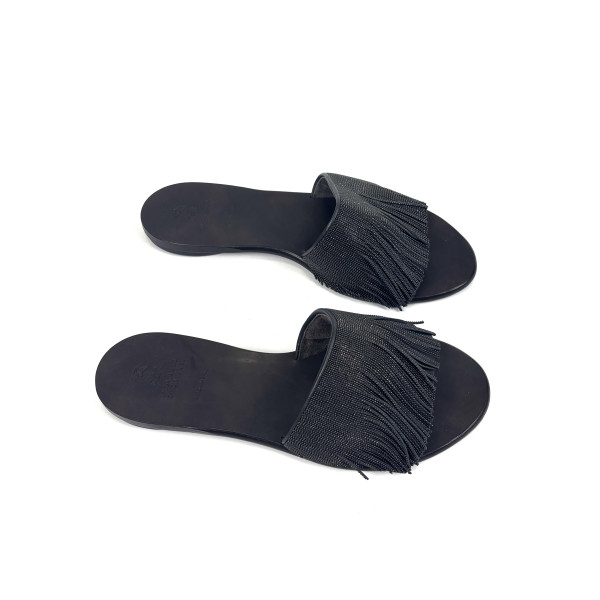 Brunello Cucinelli Brunello Cucinelli Grey Beaded Slides