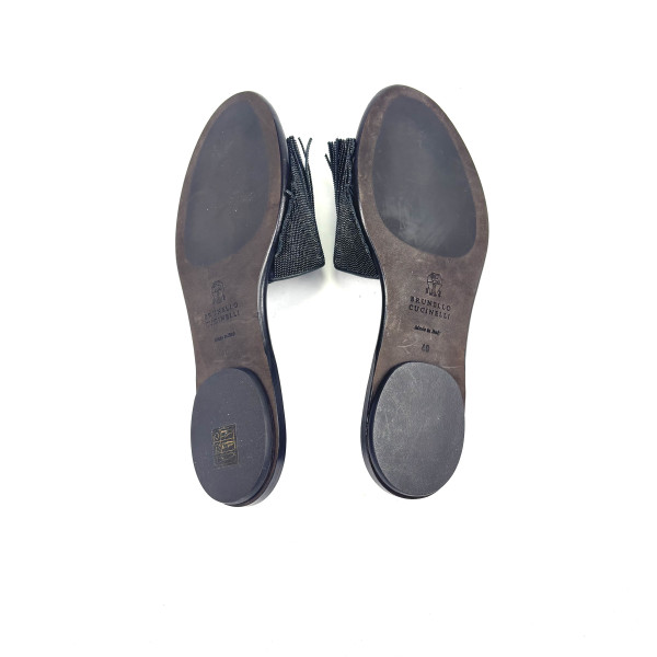 Brunello Cucinelli Brunello Cucinelli Grey Beaded Slides