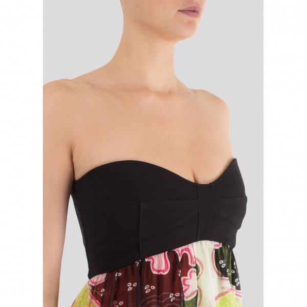 Diane von Furstenberg Strapless Printed Silk Dress