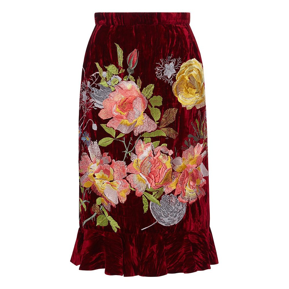 Alice Archer Delia Flounce Pencil Skirt