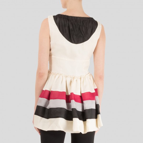 Miu Miu Striped Peplum Top