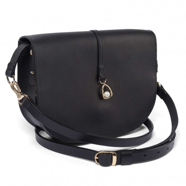 Paradise Row Midnight Black Leather Bag